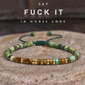 fuck it morse code bracelet