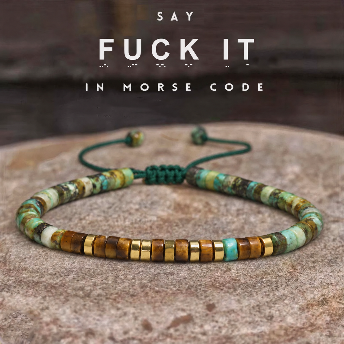 fuck it morse code bracelet