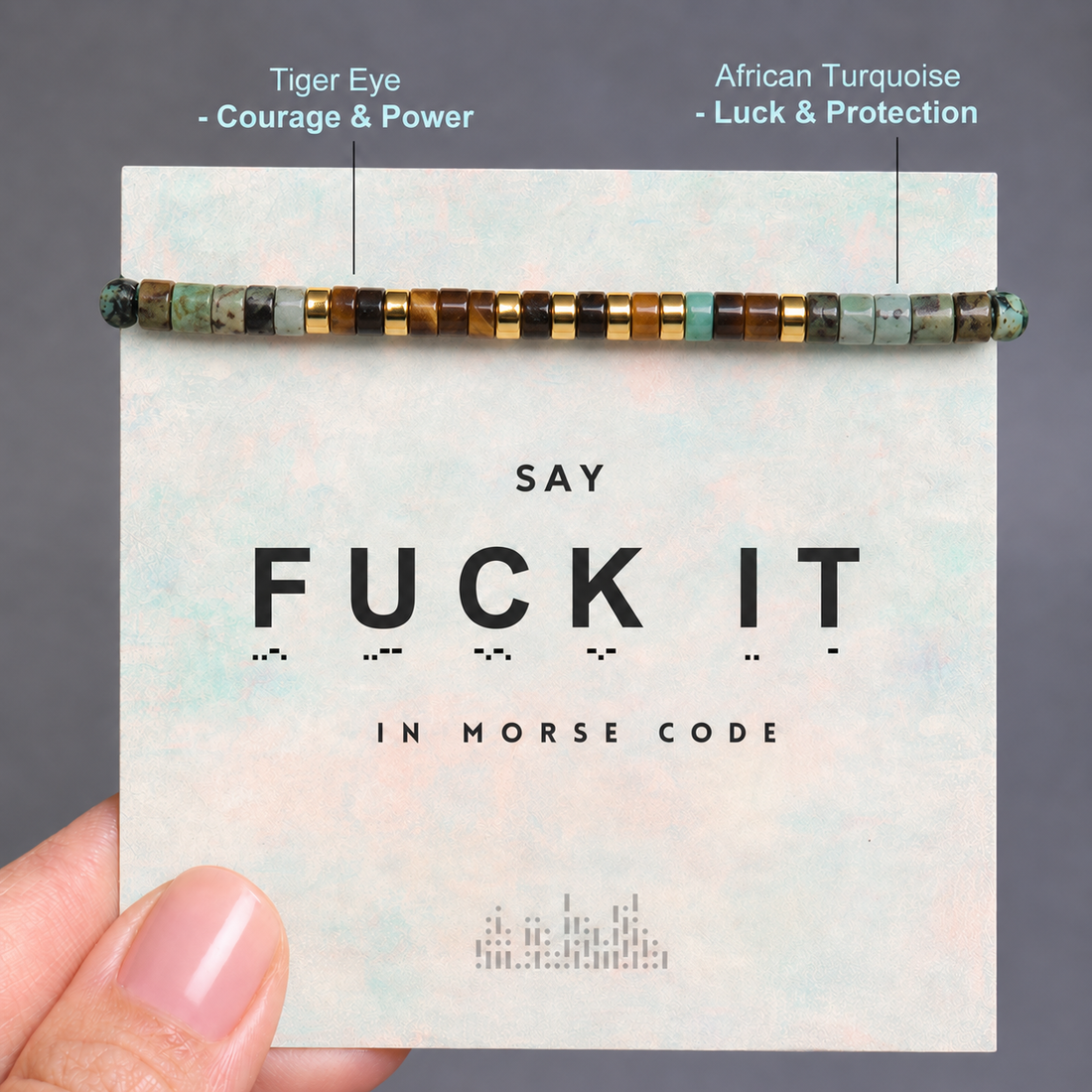 fuck it morse code bracelet