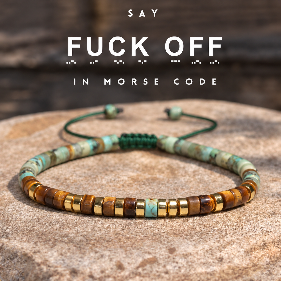 fuck off morse code bracelet
