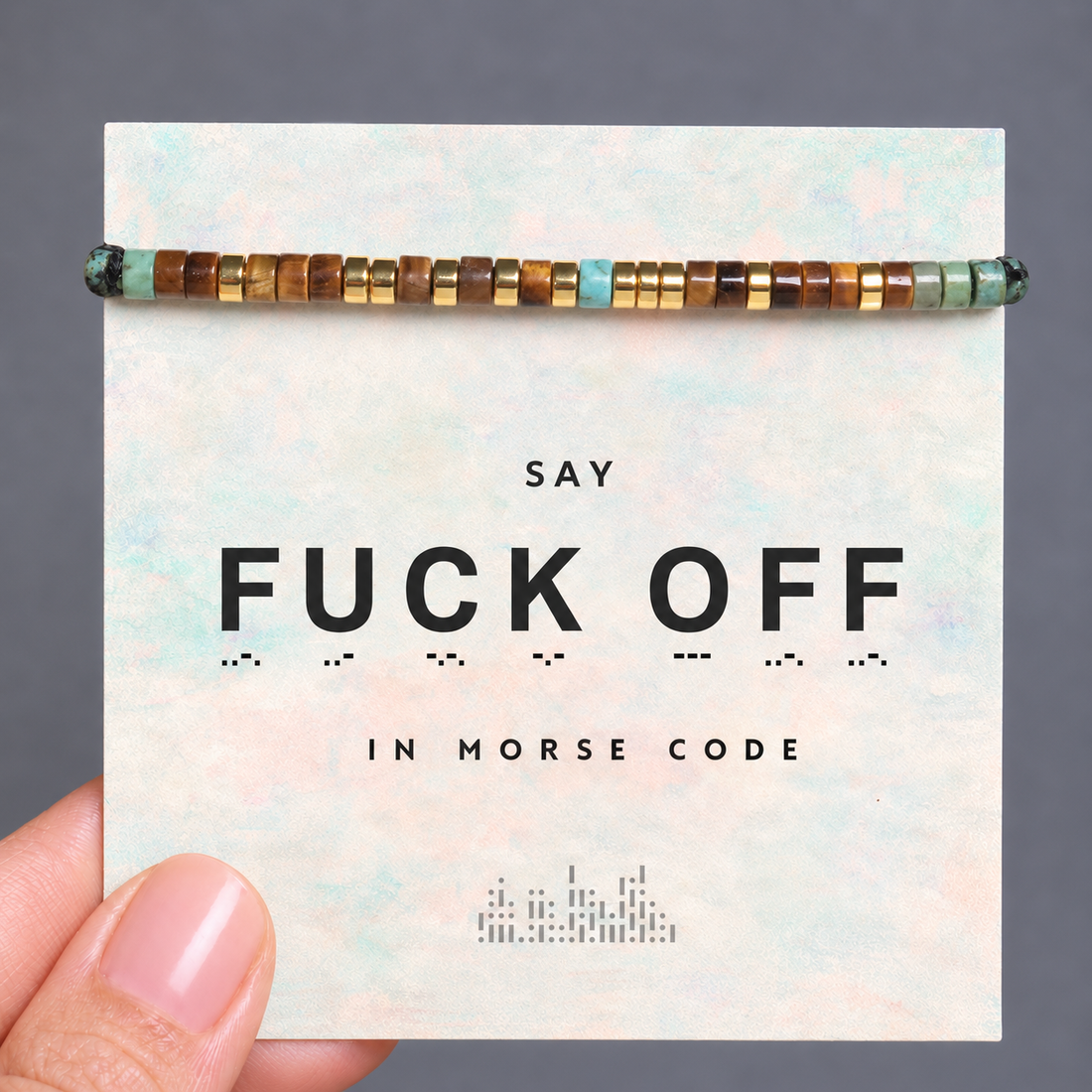 fuck off morse code bracelet