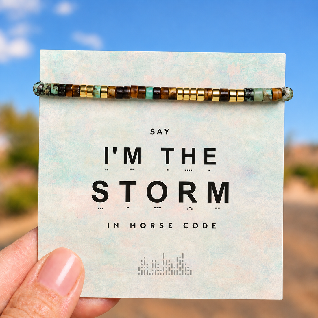 im the storm morse code bracelet