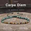 life mantra morse code bracelet