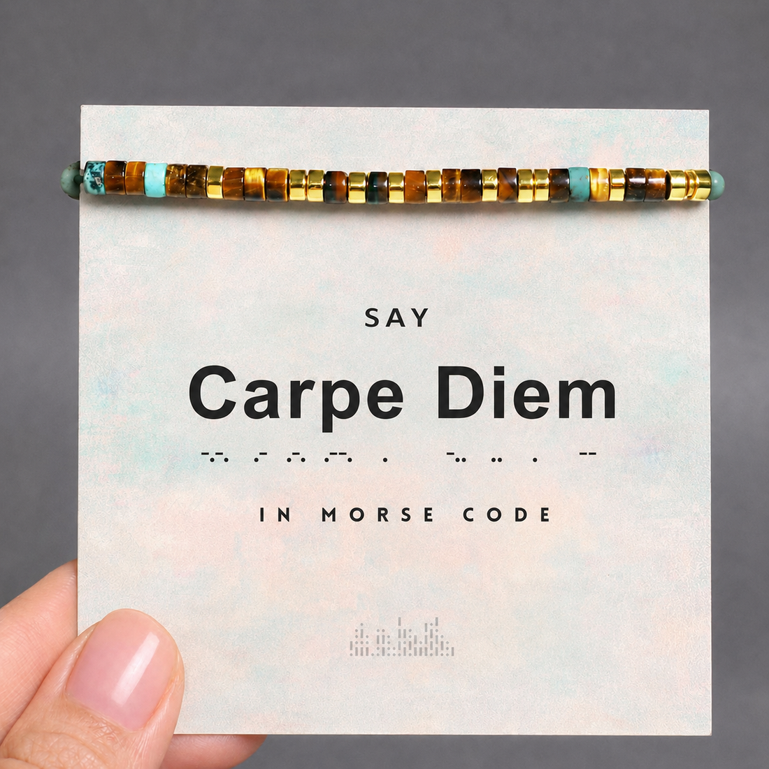 life mantra morse code bracelet