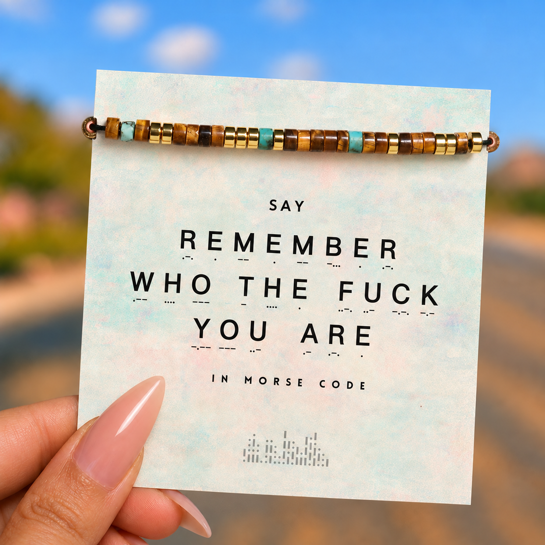 remember who the fuck you are morse code bracelet, morse code jewelry