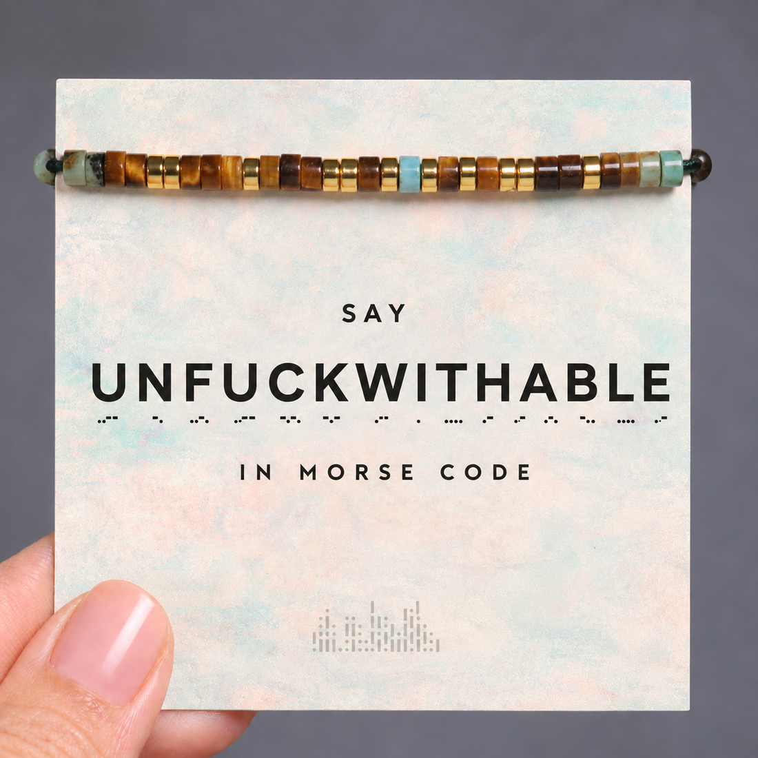 unfuckwithable morse code bracelet