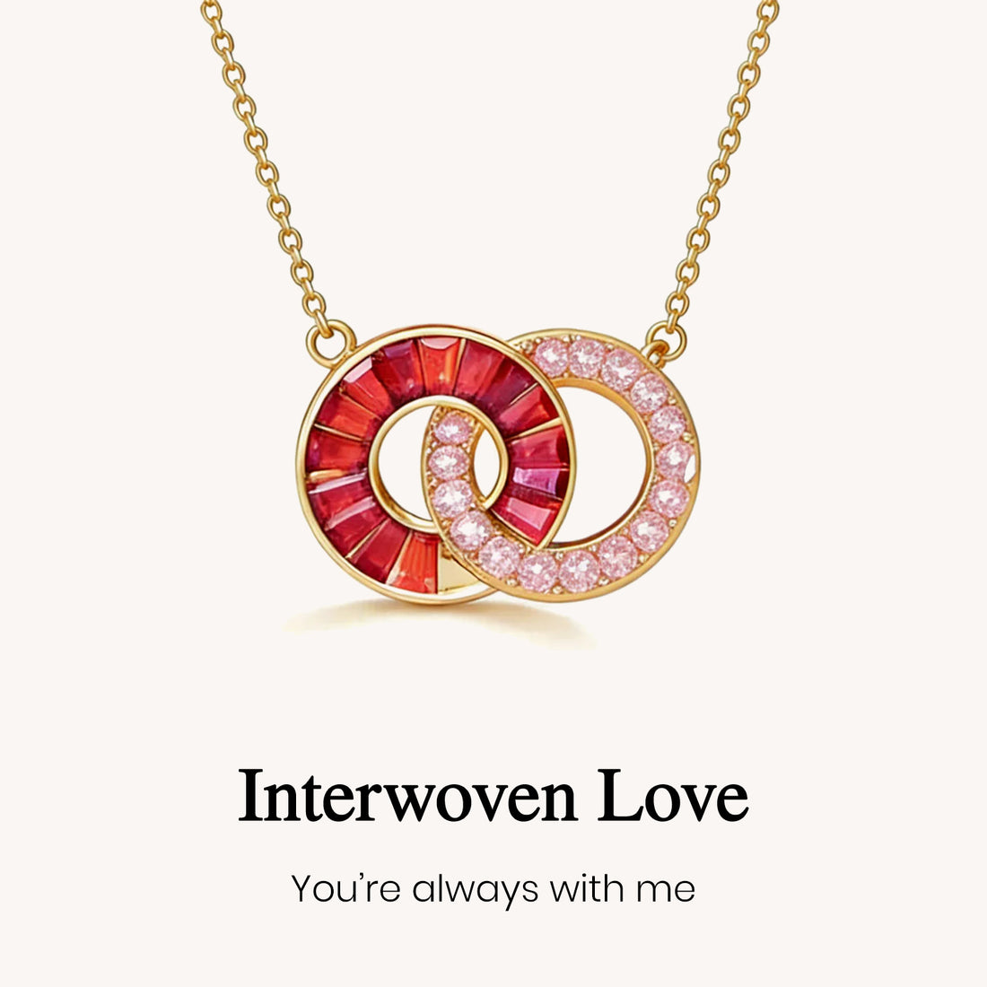 custom linking birthstone necklace