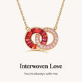 custom linking birthstone necklace