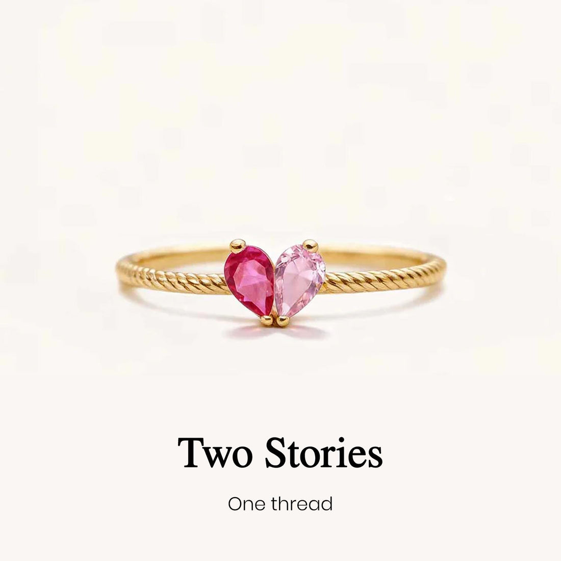 custom heart birthstone ring