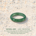 natural jade ring, minimalist jade jewelry for luck and protection