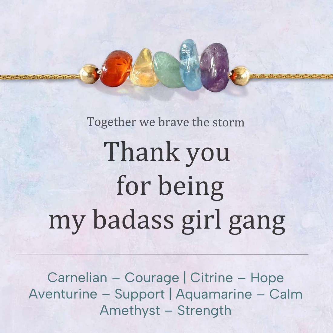 girl gang crystal bracelet