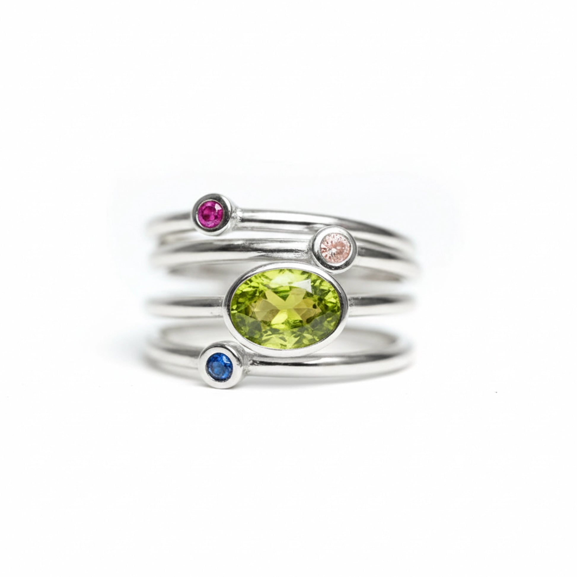 customizable stacking birthstone ring
