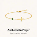 pray through it crossing birthstone bracelet