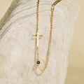 crossing birthstone bracelet with custom birthstones